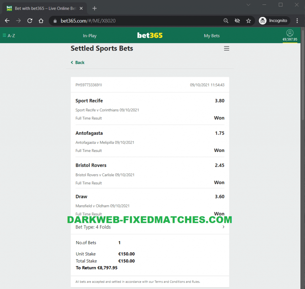 combined fixed matches won 09 10