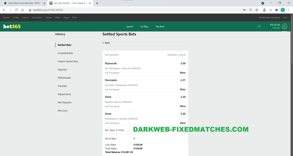 combined soccer fixed matches won 18 09