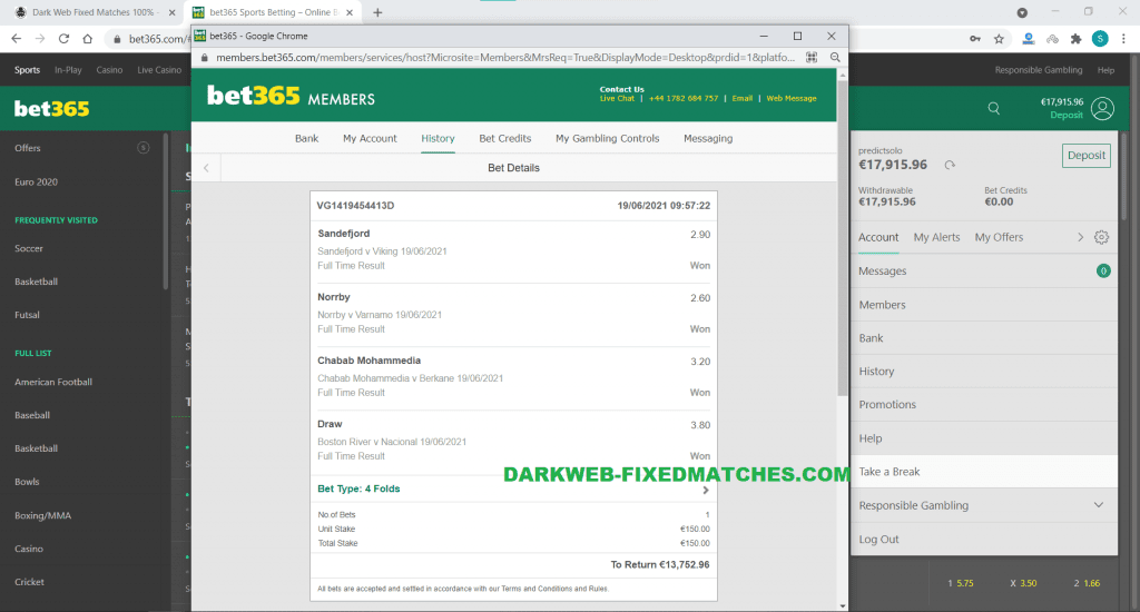dark web fixed combined matches won soccer 19 06