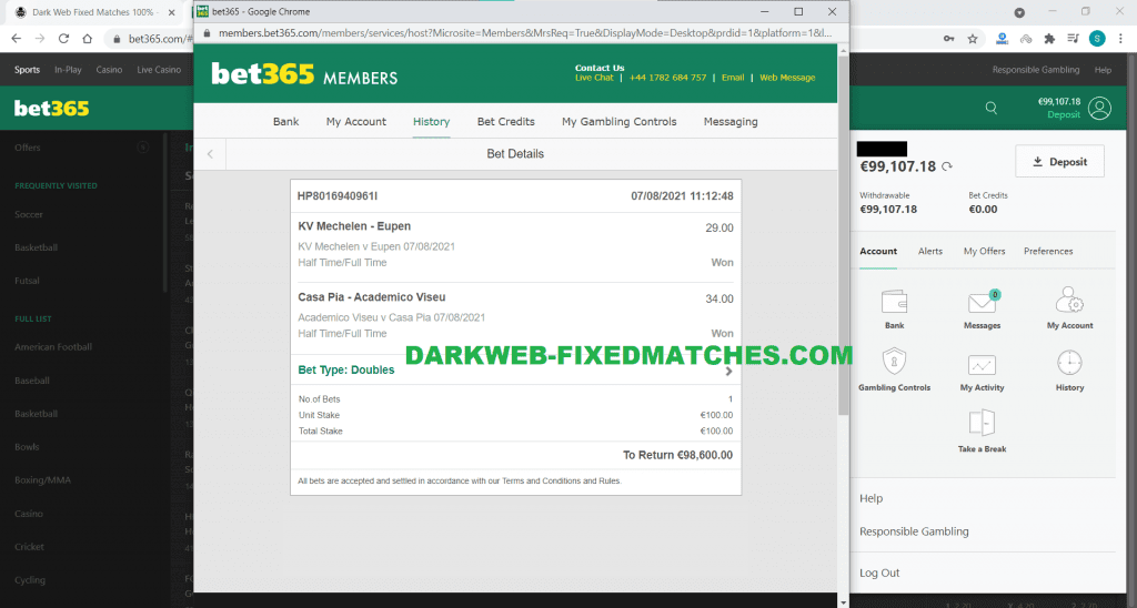 double halftime fulltime fixed matches soccer won dark web 07 08