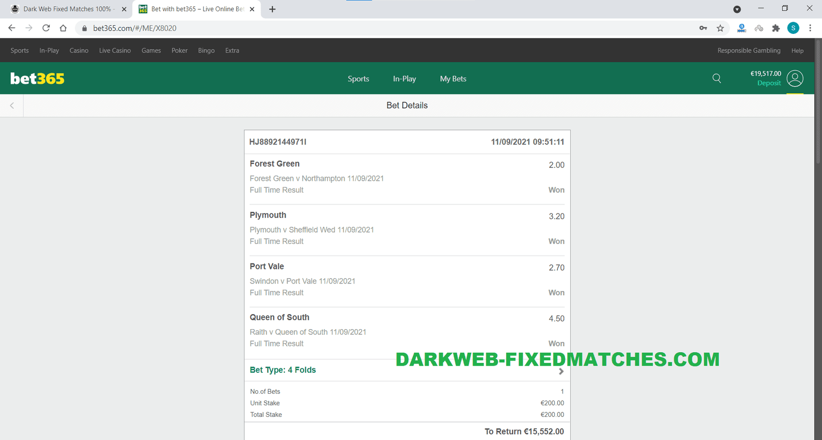multiple fixed matches betslip won dark web 11 09
