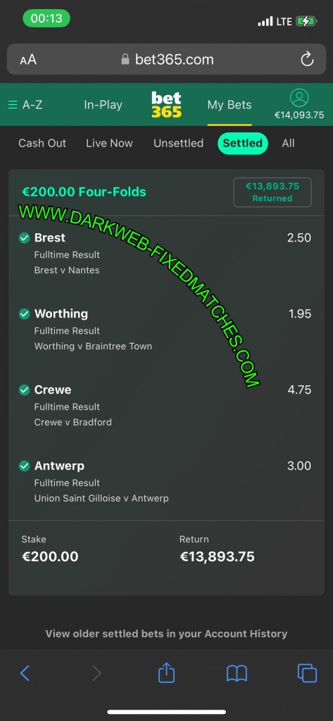 DEEP WEB FIXED MATCHES FOOTBALL BETTING TIPS 1X2 VIP CLUB