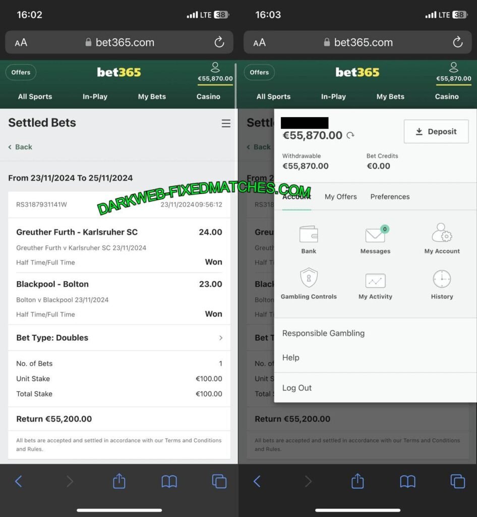 DARK WEB BETTING FIXED HTFT MATCHES ON BET365