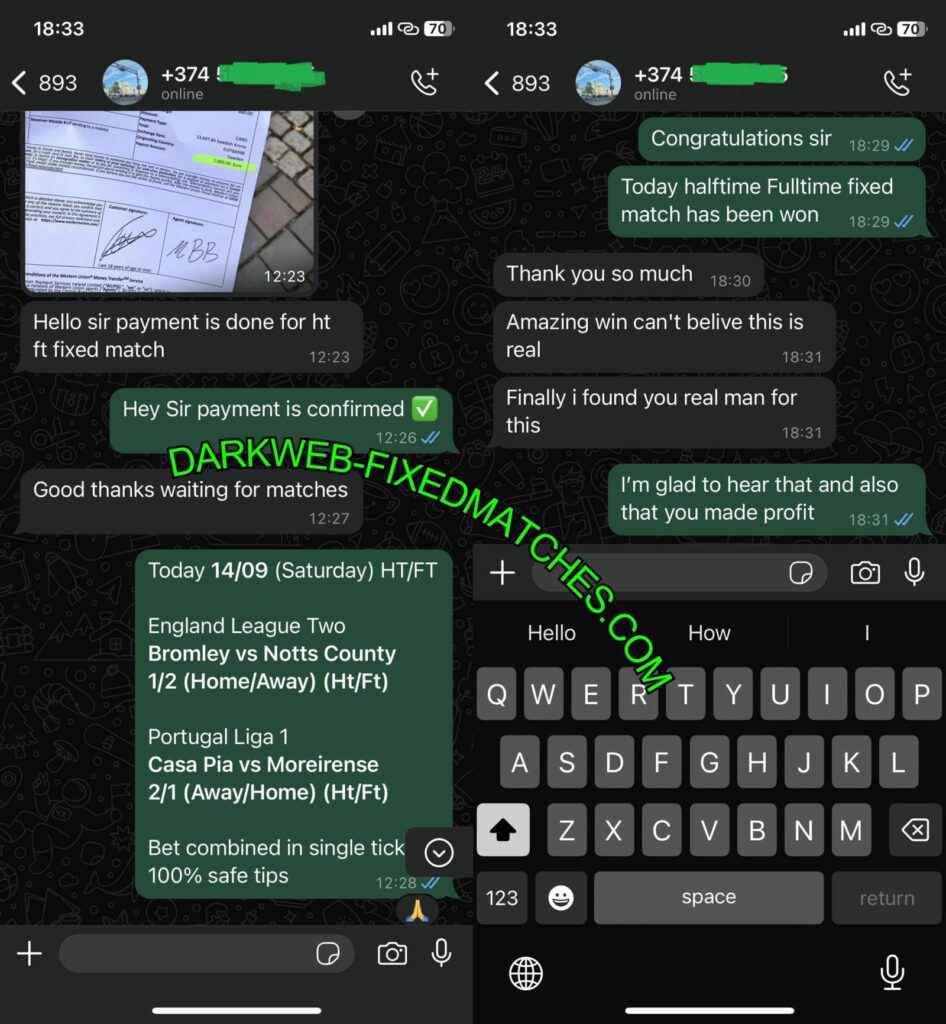 DARK WEB TELEGRAM FIXED MATCHES WHATSAPP PROOF