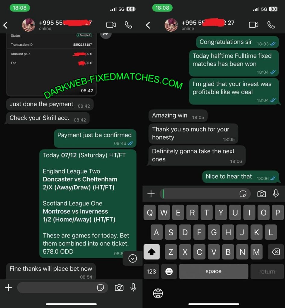 DARK WEB TELEGRAM WHATSAPP FIXED MATCH