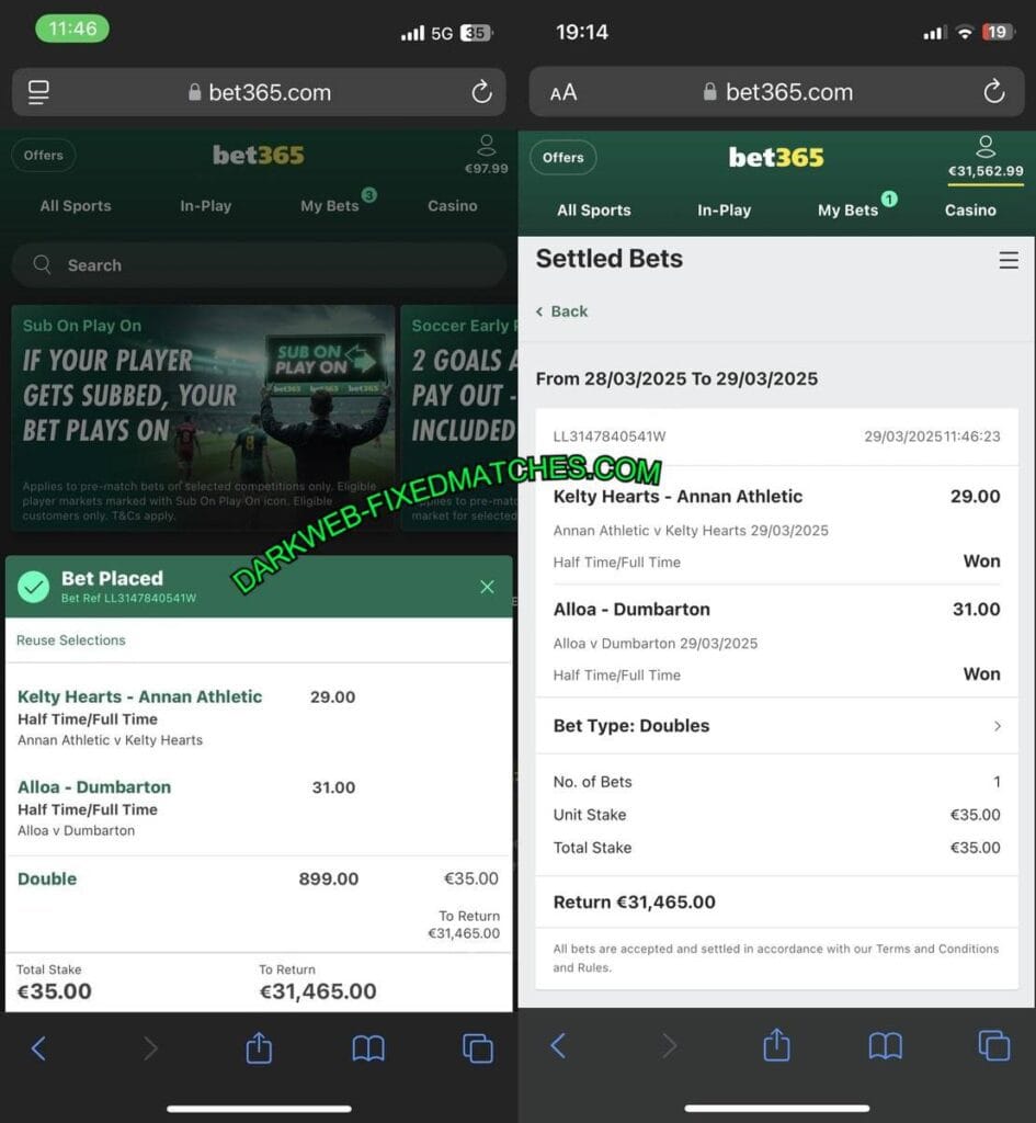 DARKWEB FIXED HTFT BETTING MATCHES DARKWEB FIXED HTFT BETTING MATCHES