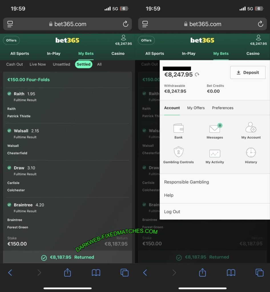 DARKWEB VIP FIXED BETTING TIPS 1X2