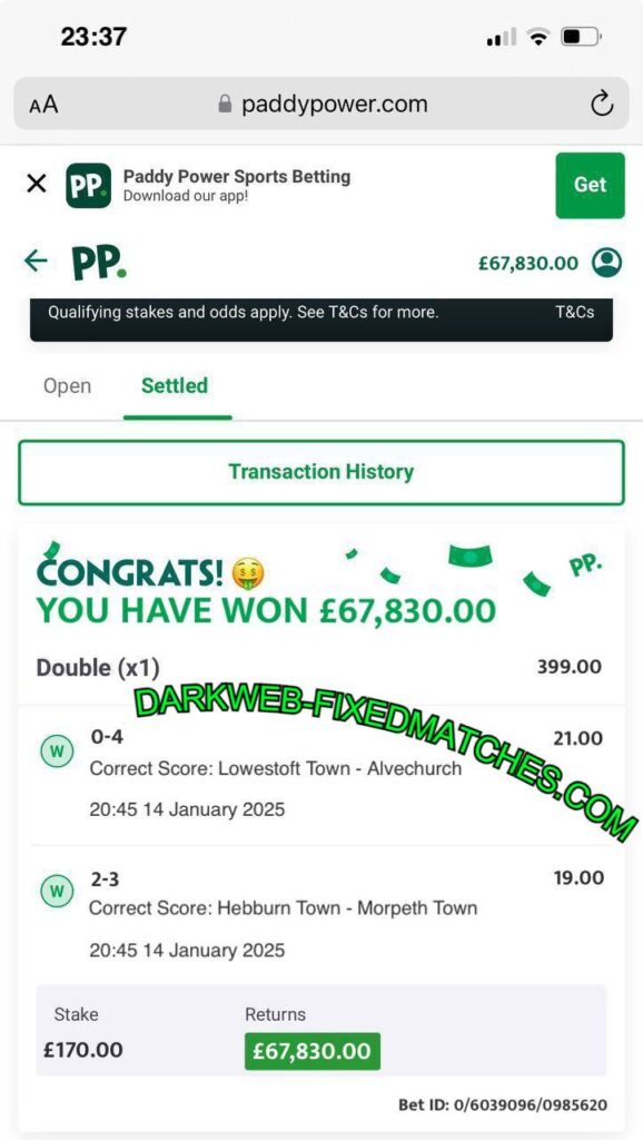 PADDY POWER DARK WEB FIXED MATCHES TIPS