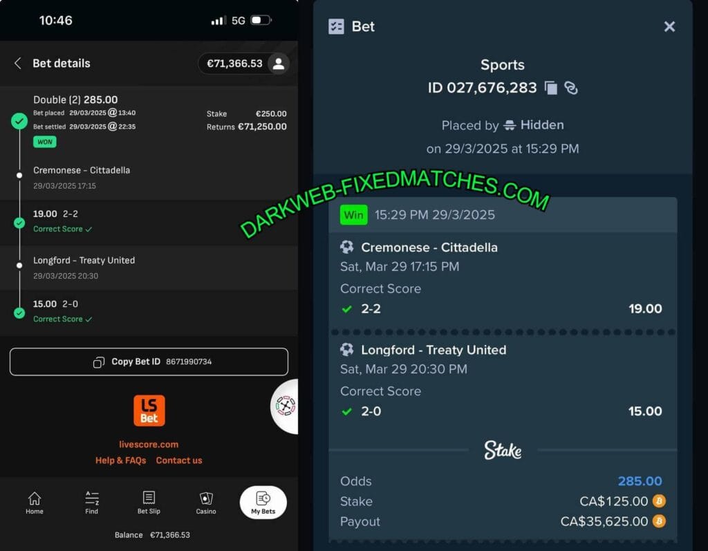 STAKE CORRECT FIXED SOCCER MATCHES