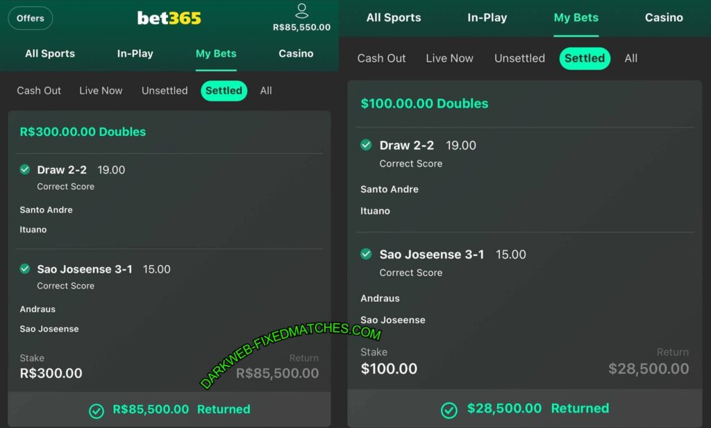 bet365 fixed matches