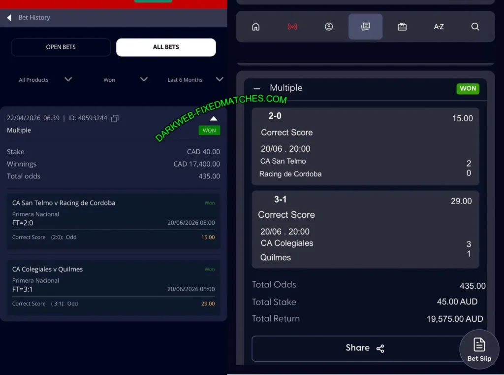 AUSTRALIA SURE CORRECT SCORE MATCHES