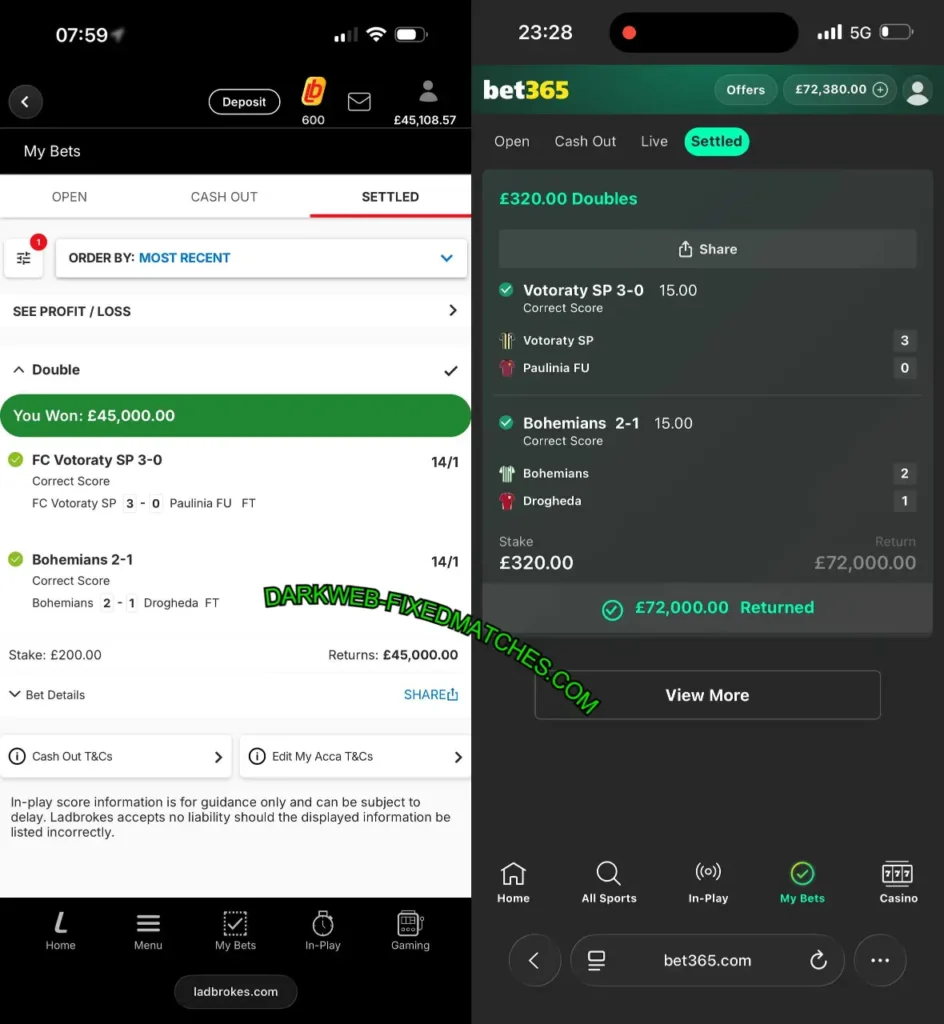 BET365 CORRECT SCORE FIXED TIPS