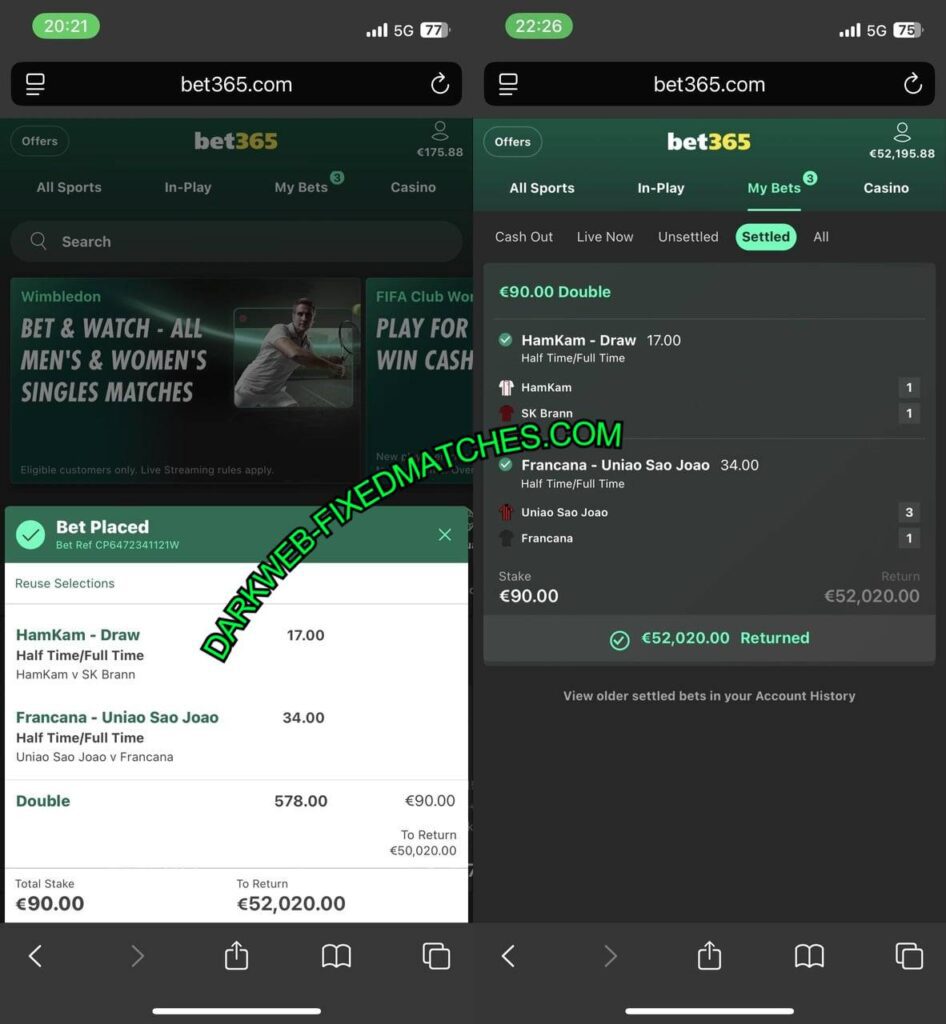 BET365 DARK WEB HTFT BETTING TIPS