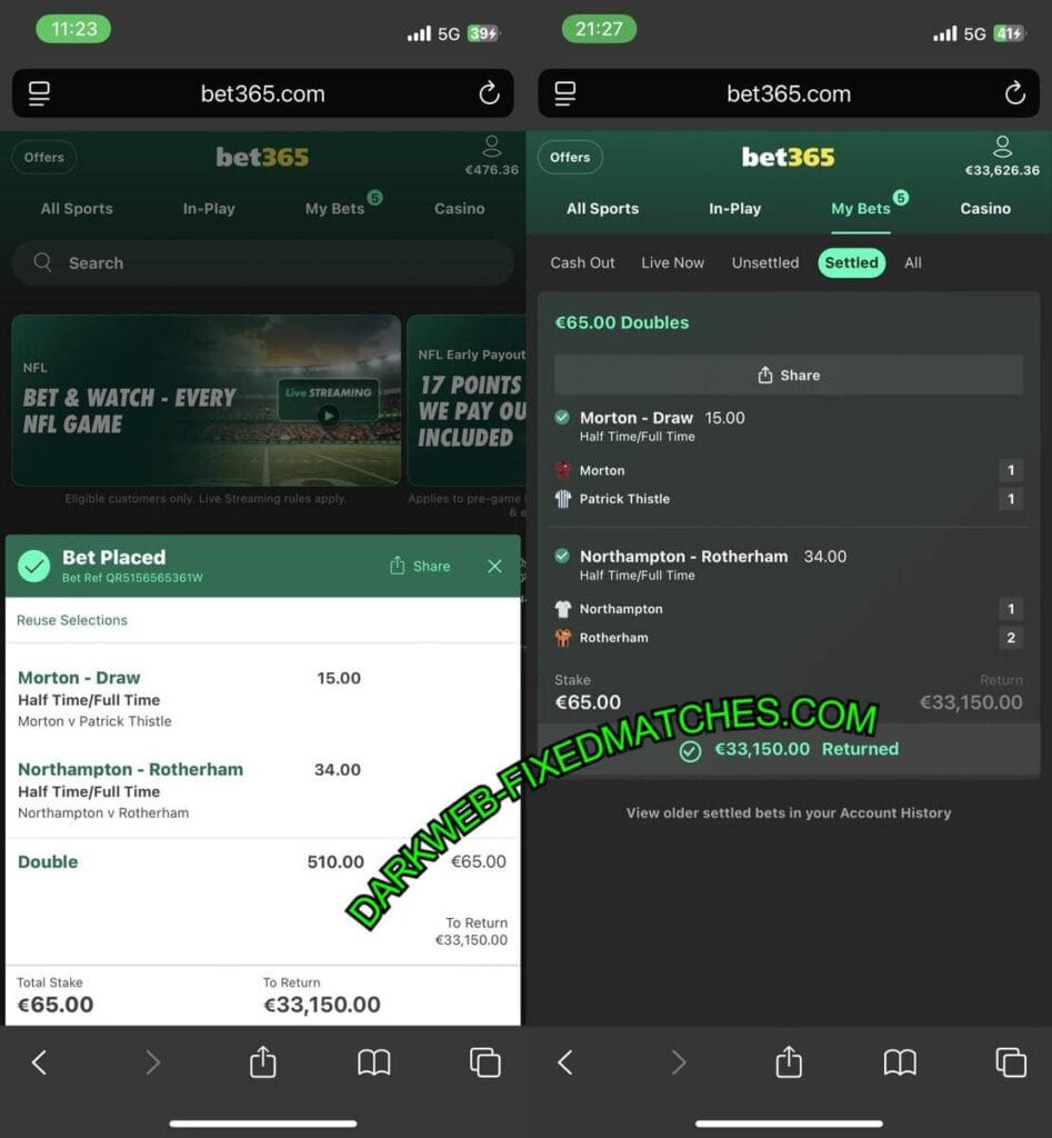 BET365 FIXED GAMES ON DARK WEB