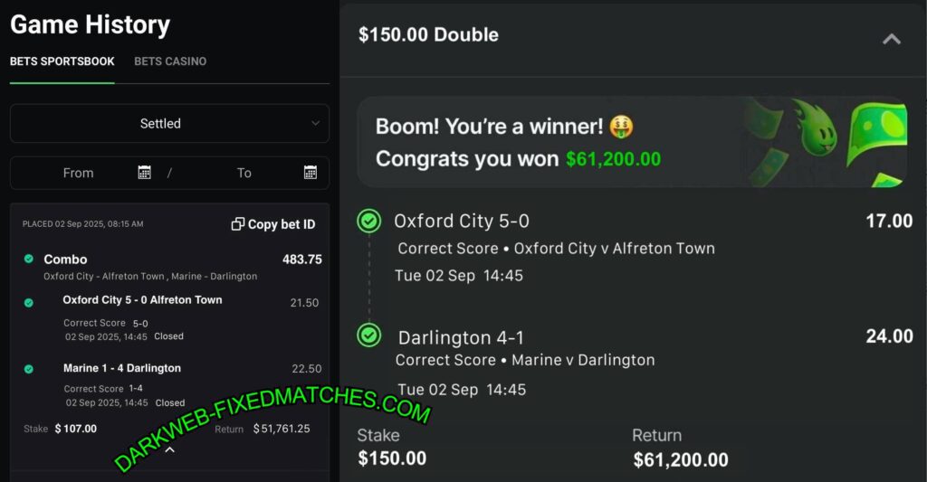 BETWAY CORRECT SCORE FIXED MATCHES