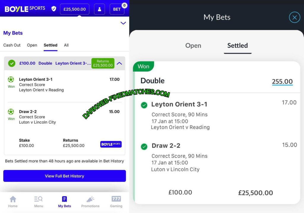 BOYLE SPORTS FIXED MATCHES PREDICTIONS