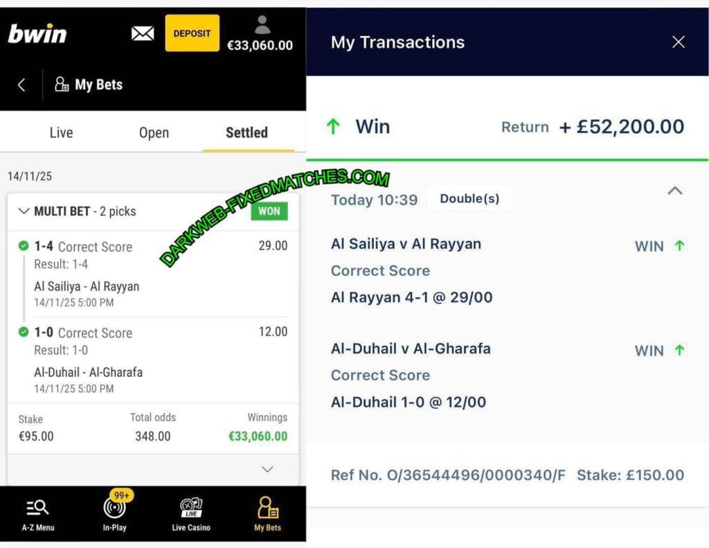 BWIN FIXED MATCHES TIPS