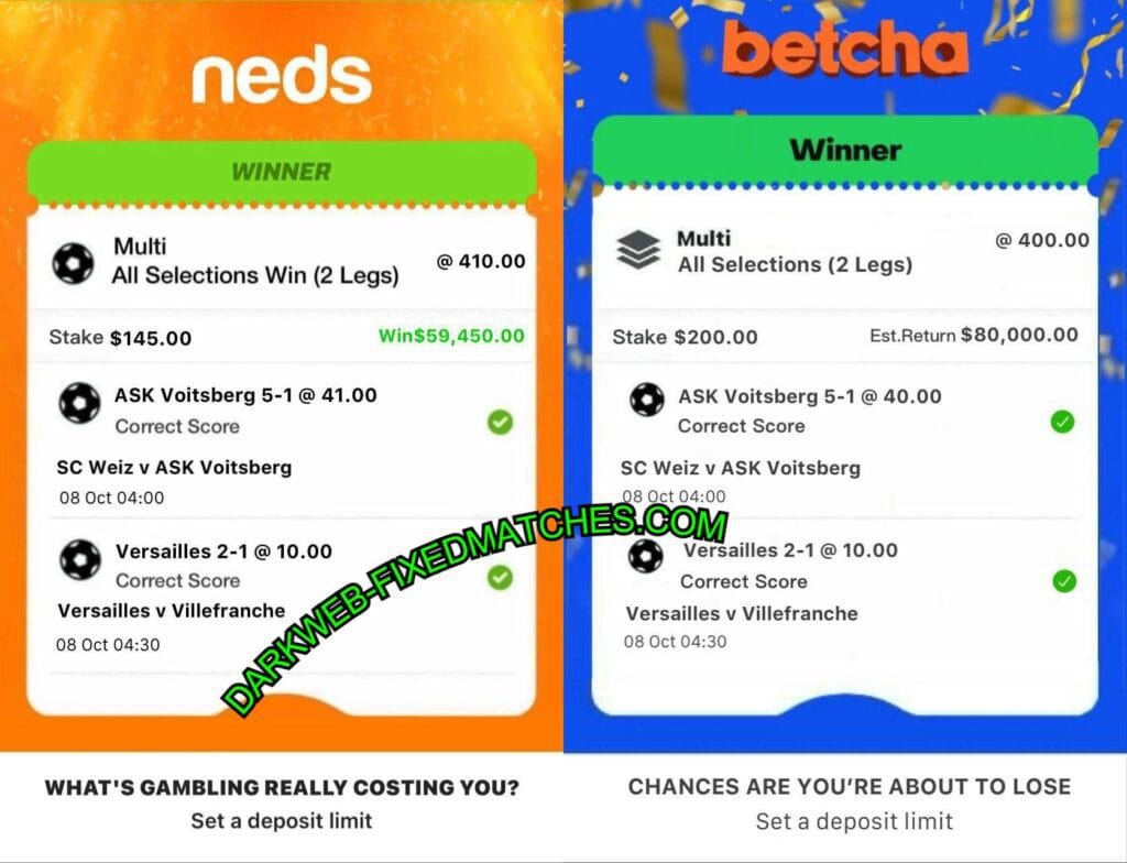 Betcha Fixed Matches Tips