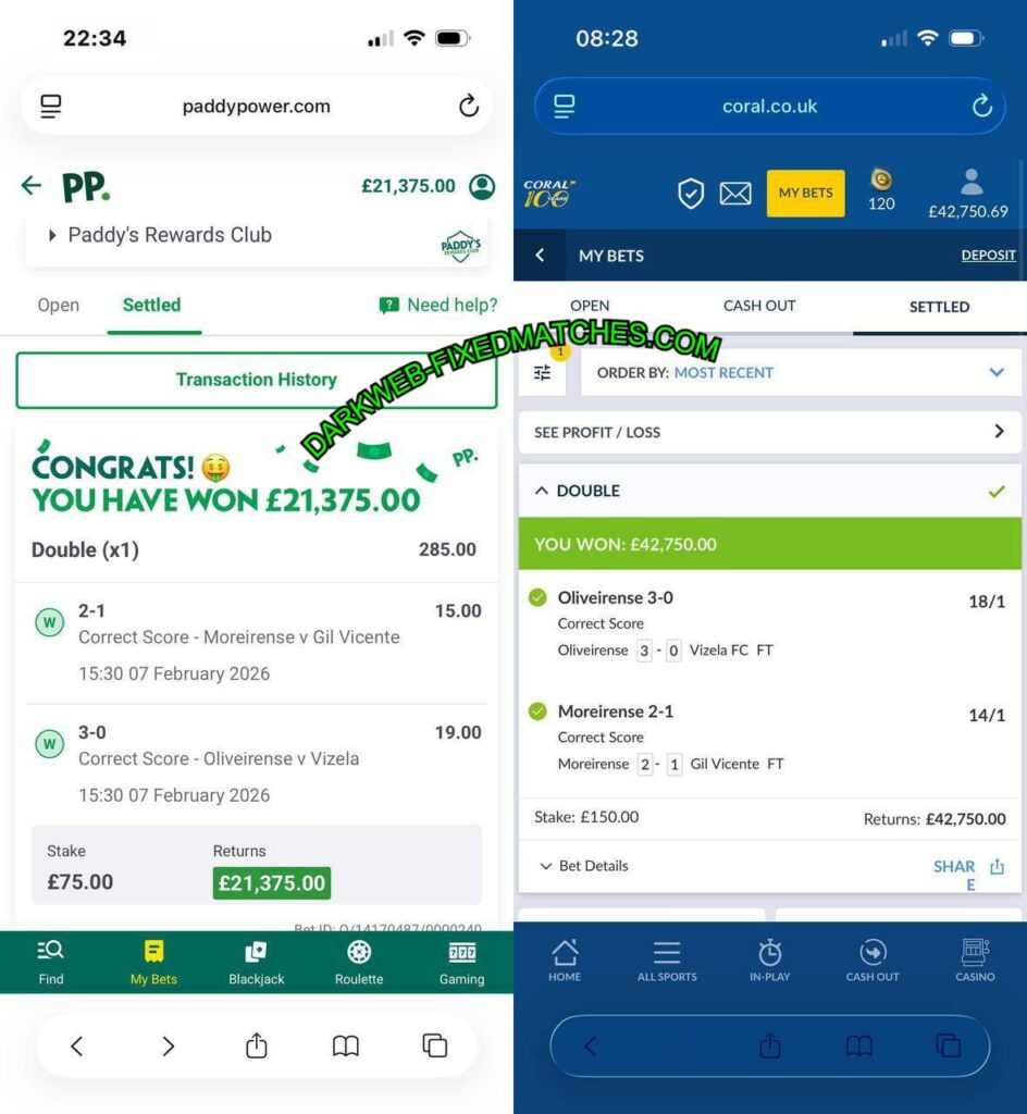 CORAL FIXED MATCHES TIPS