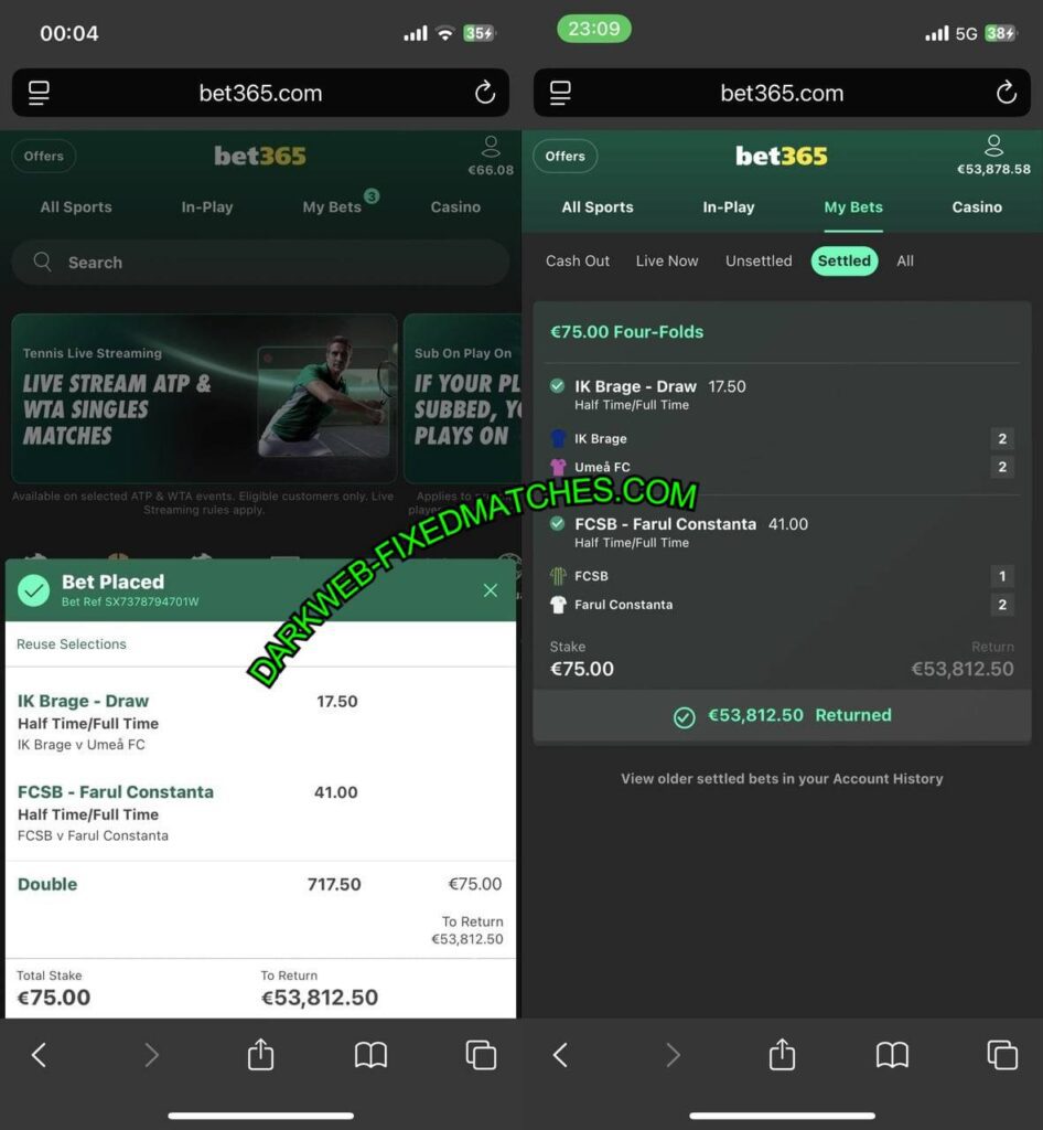 DARK WEB BET365 FIXED BETTING TIPS