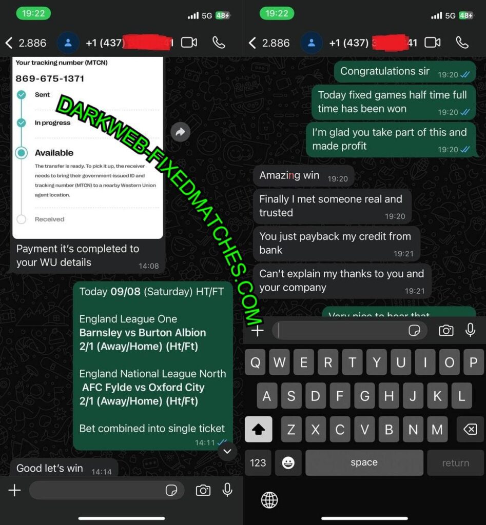 DARK WEB FIXED GAMES ON WHATSAPP