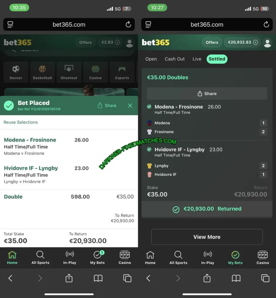 DARK WEB HALFTIME FULLTIME TIPS