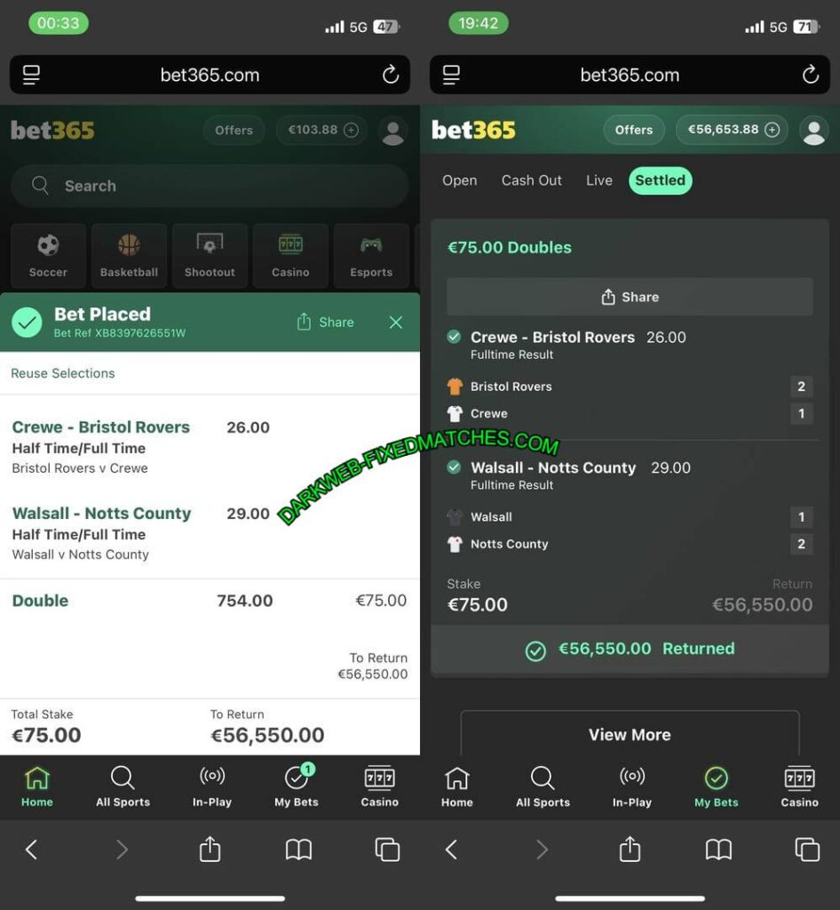 DARK WEB HALFTIME FULLTIME TIPS