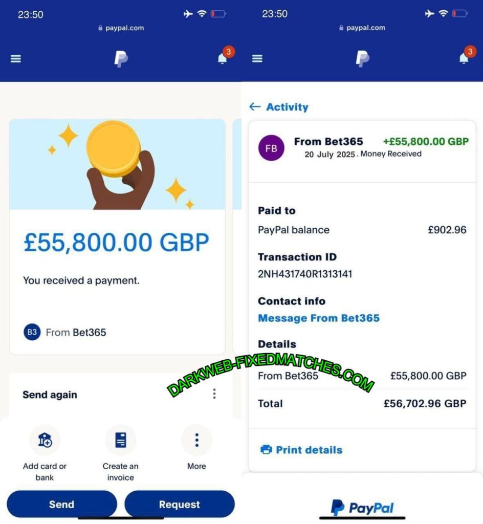 DARK WEB PAYPAL FIXED GAMES WITHDRAW