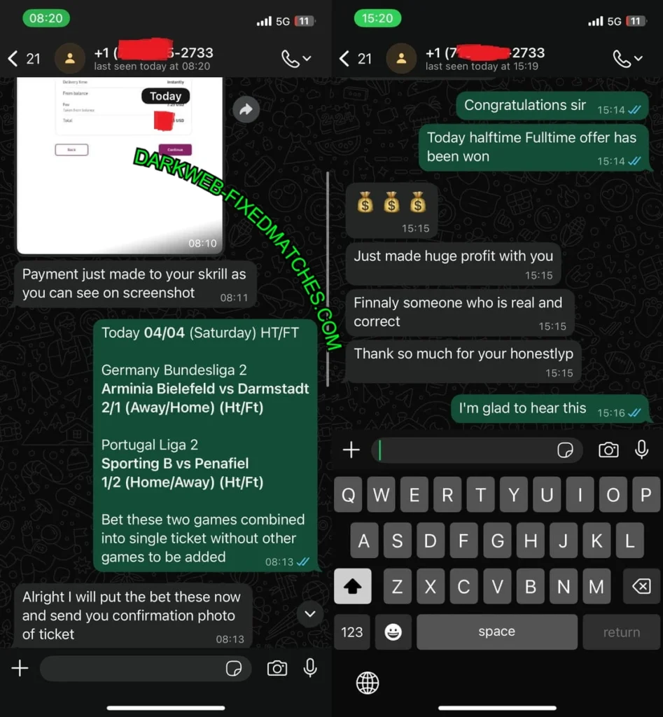 DARK WEB TELEGRAM FIXED GAMES