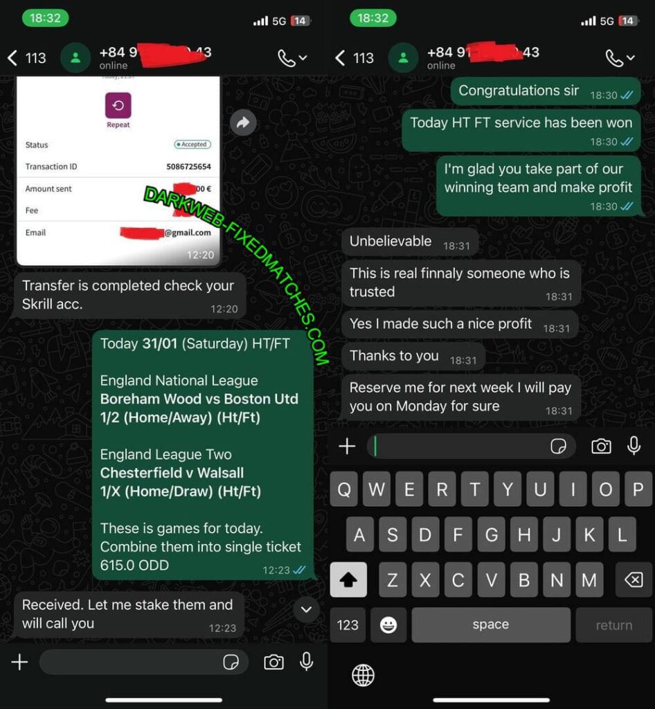 DARK WEB TELEGRAM FIXED MATCH