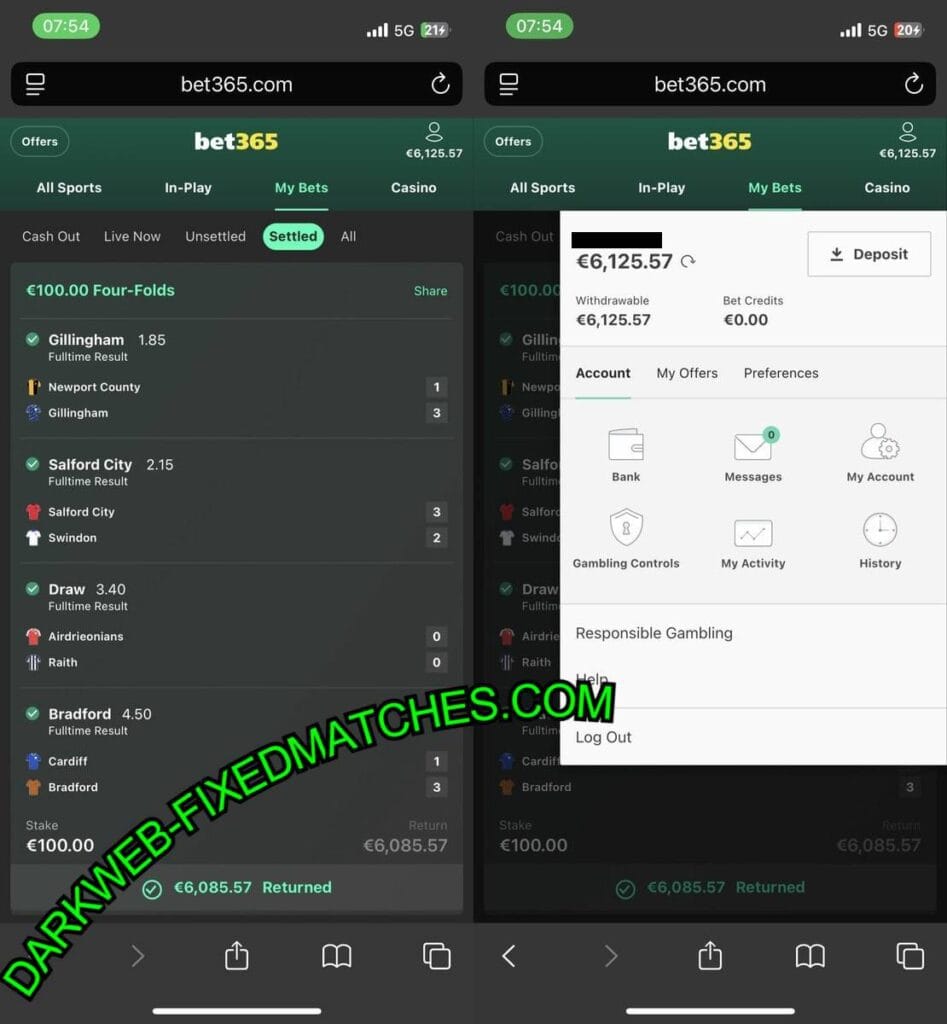 DARK WEB VIP FIXED MATCH TIPS 1X2