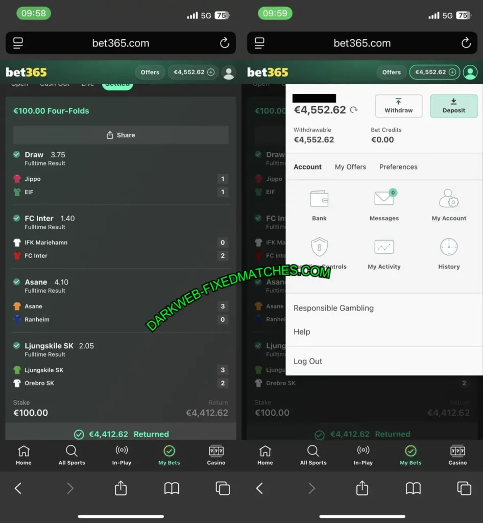 DARK WEB VIP SOCCER MATCHES 1X2