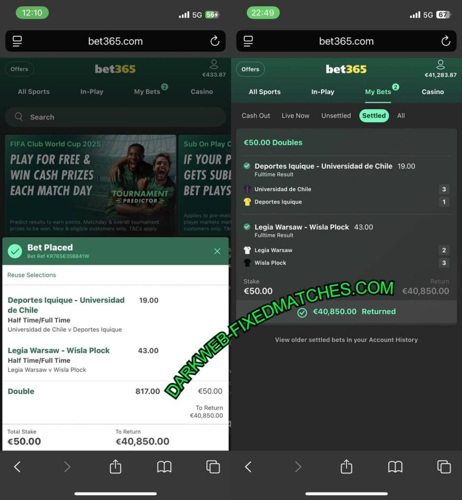 DARKWEB BET365 FIXED GAMES HTFT TIPS