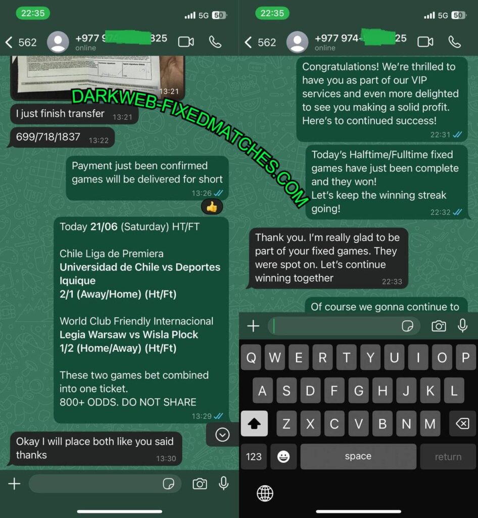 DARKWEB TELEGRAM FIXED MATCHES