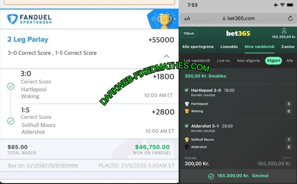 FANDUEL SPORTS FIXED MATCHES TIPS