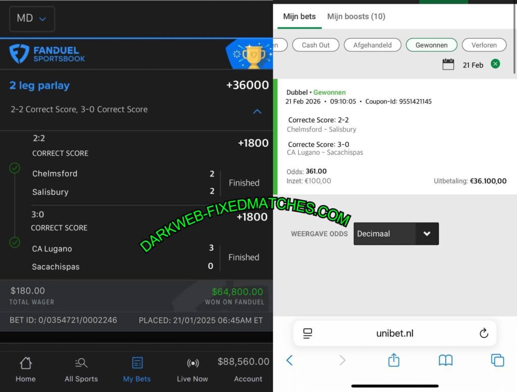 FANDUEL SPORTS SURE FIXED MATCHES FANDUEL SPORTS SURE FIXED MATCHES