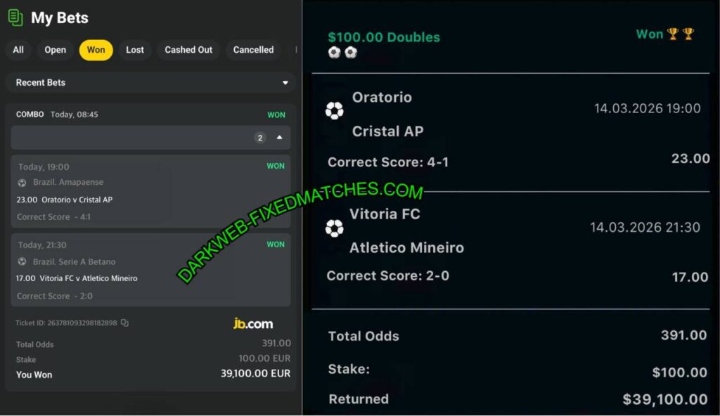 JB CRYPTO CORRECT SCORE FIXED MATCH JB CRYPTO CORRECT SCORE FIXED MATCH