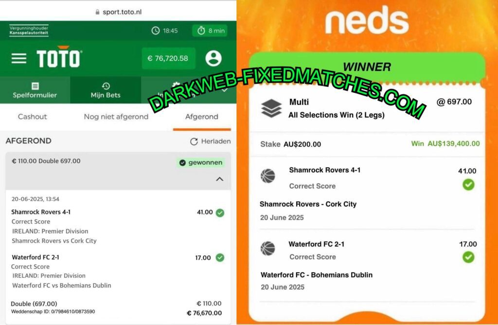 NEDS CORRECT SCORE FIXED MATCHES TIPS