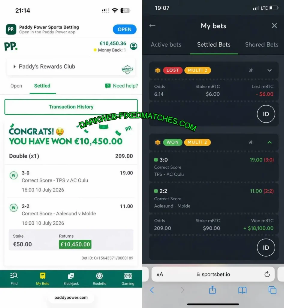PADDYPOWER CORRECT SCORE BETTING MATCHES