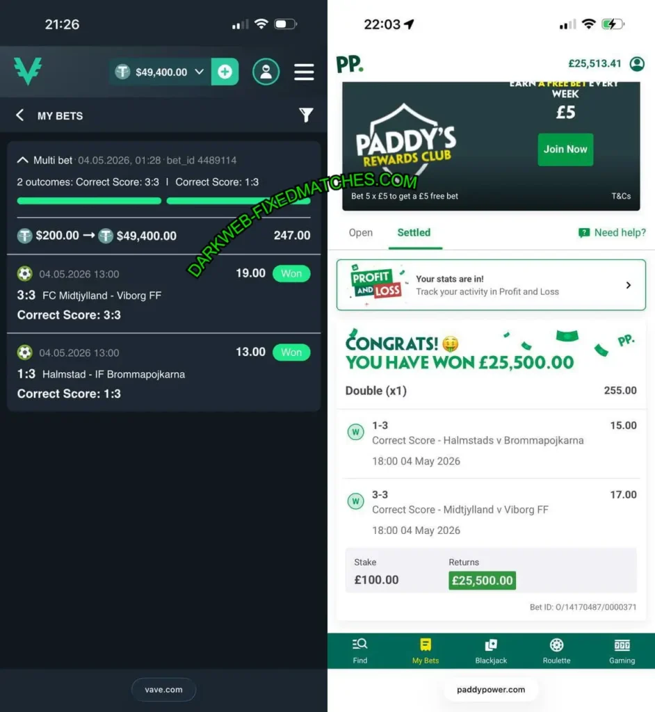 PADDYPOWER SAFE CORRECT SCORE PICKS