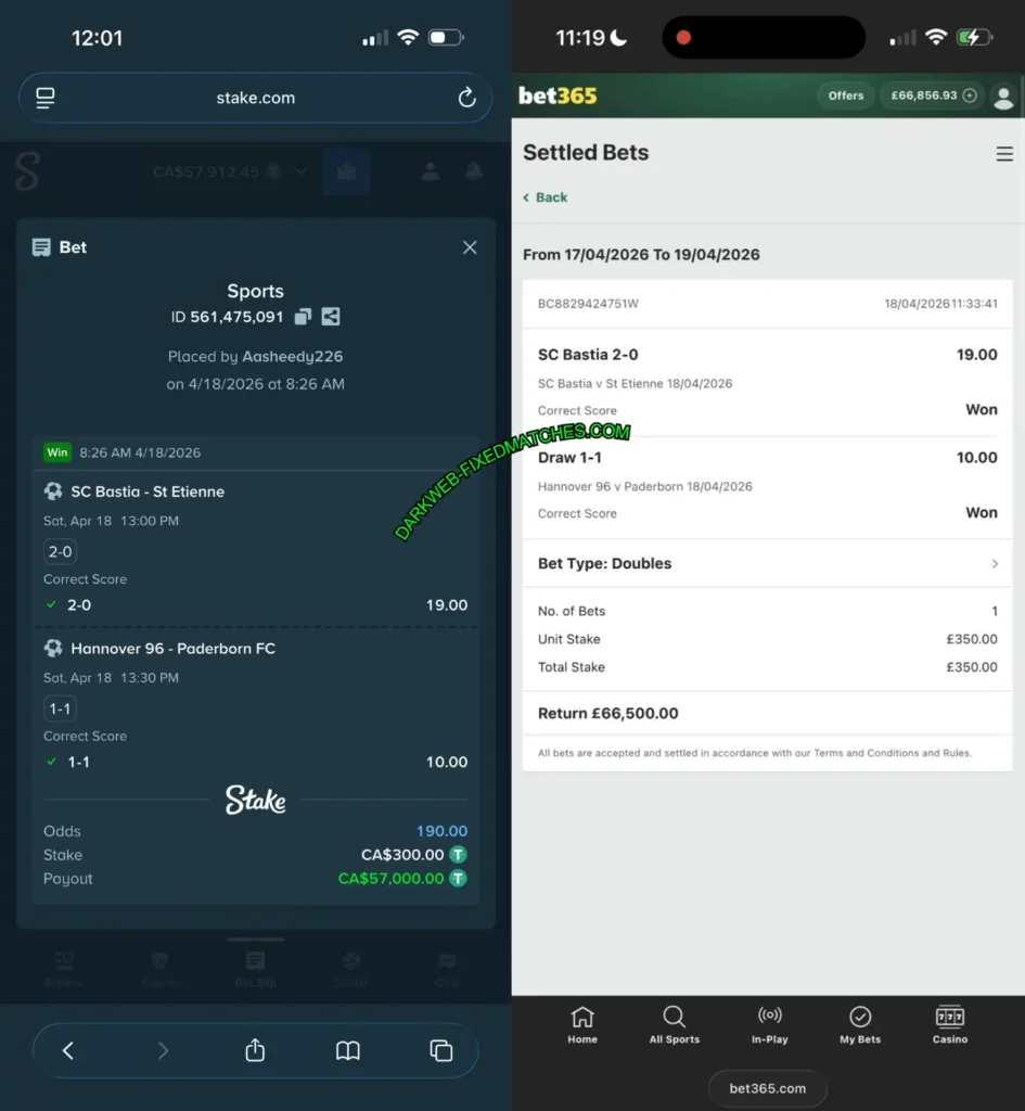SECURE BET365 CORRECT FIXED MATCHES