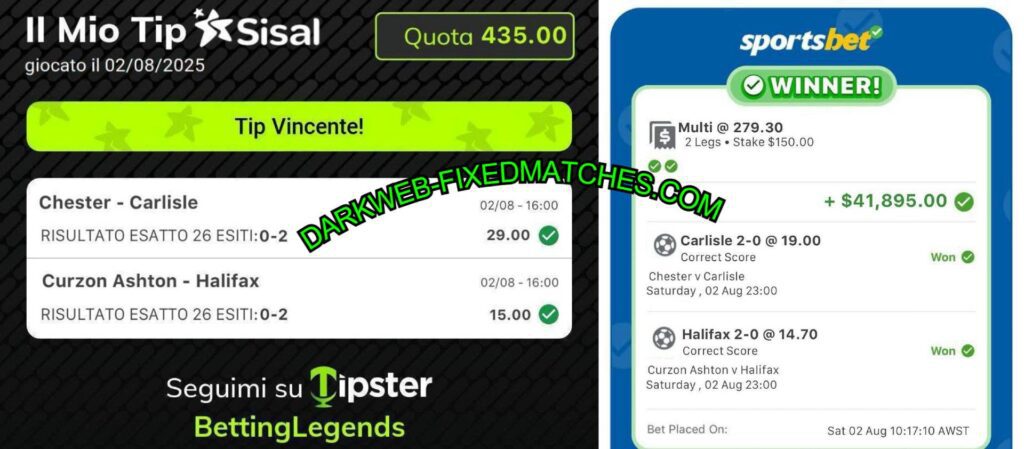 SISAL CORRECT SCORE SPORTS BET FIXED