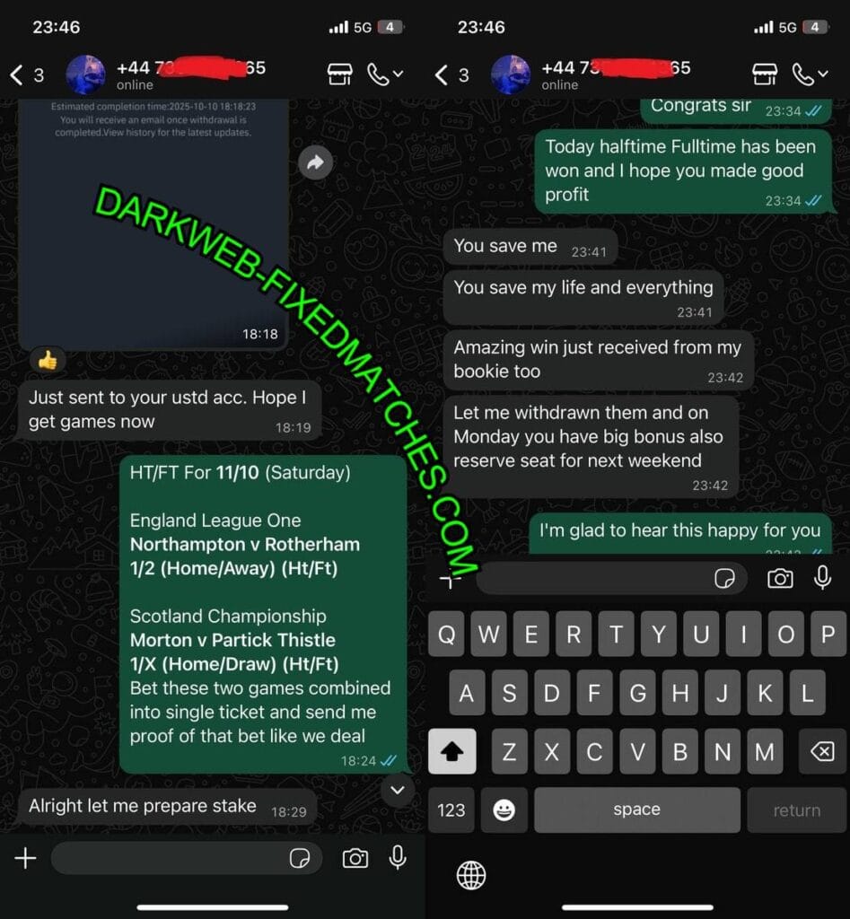 TELEGRAM DARK WEB FIXED MATCHES TIPS