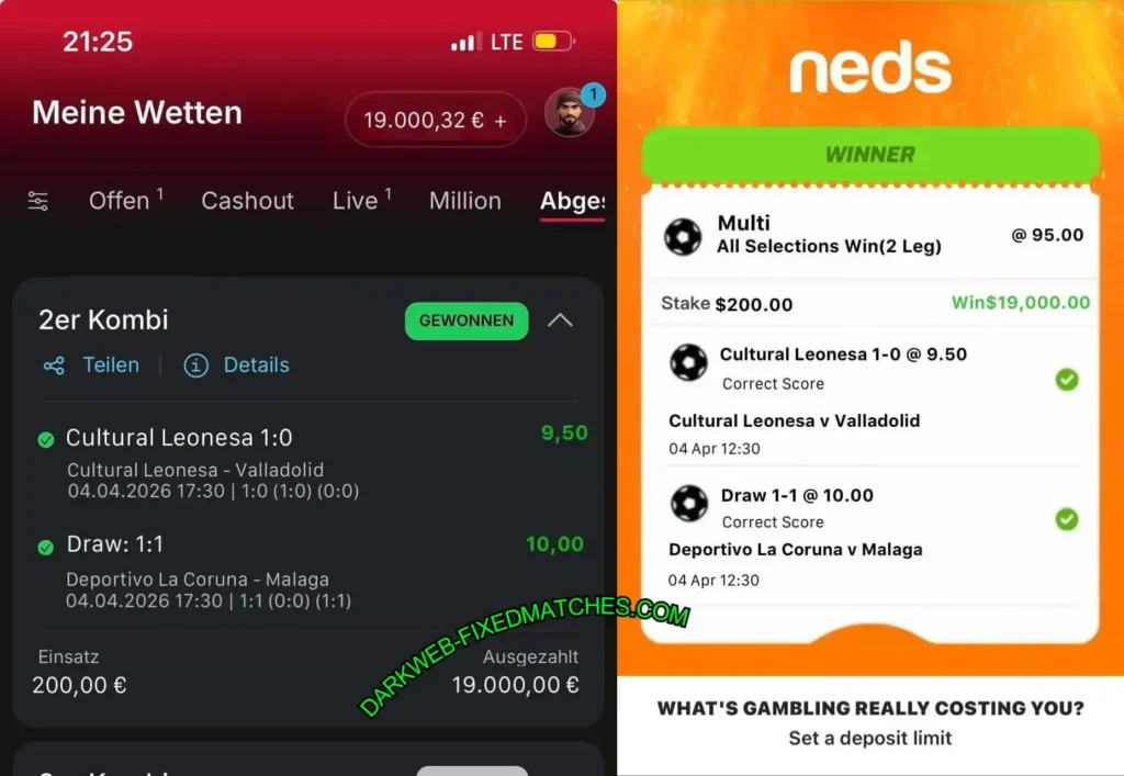 TIPICO CORRECT SCORE FIXED MATCHES