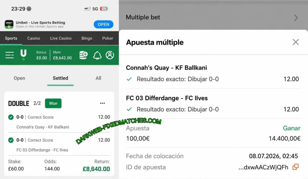 UNIBET FOOTBALL CORRECT SCORE GAMES