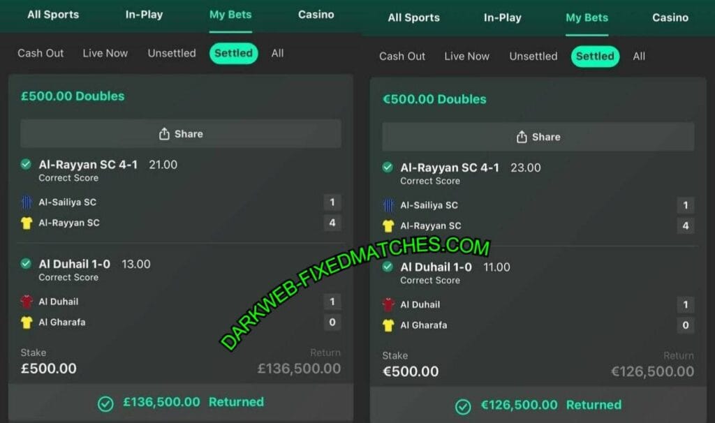 VIP BET365 CORRECT SCORE TIPS