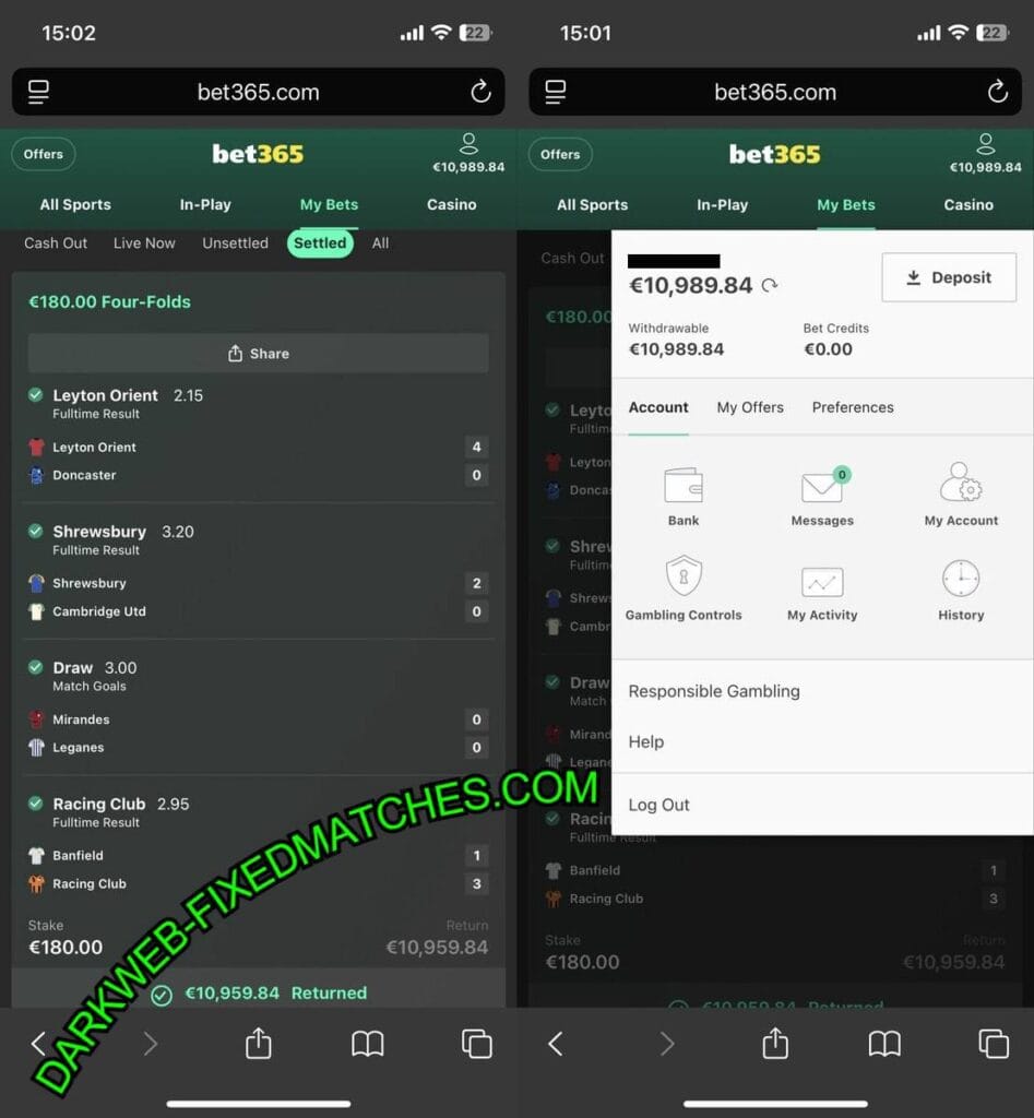 VIP DARK WEB BETTING TIPS 1X2