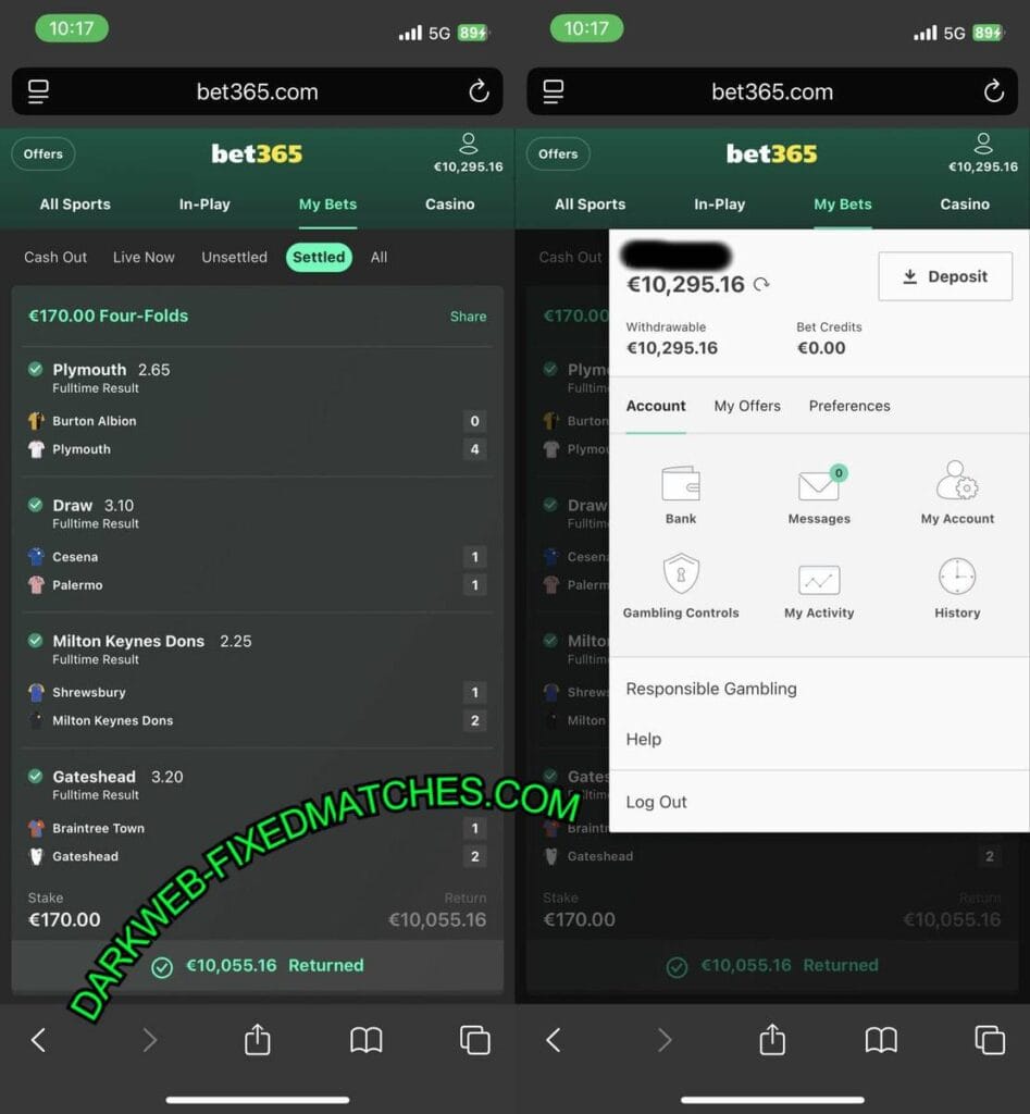 VIP DARK WEB FIXED MATCHES 1X2