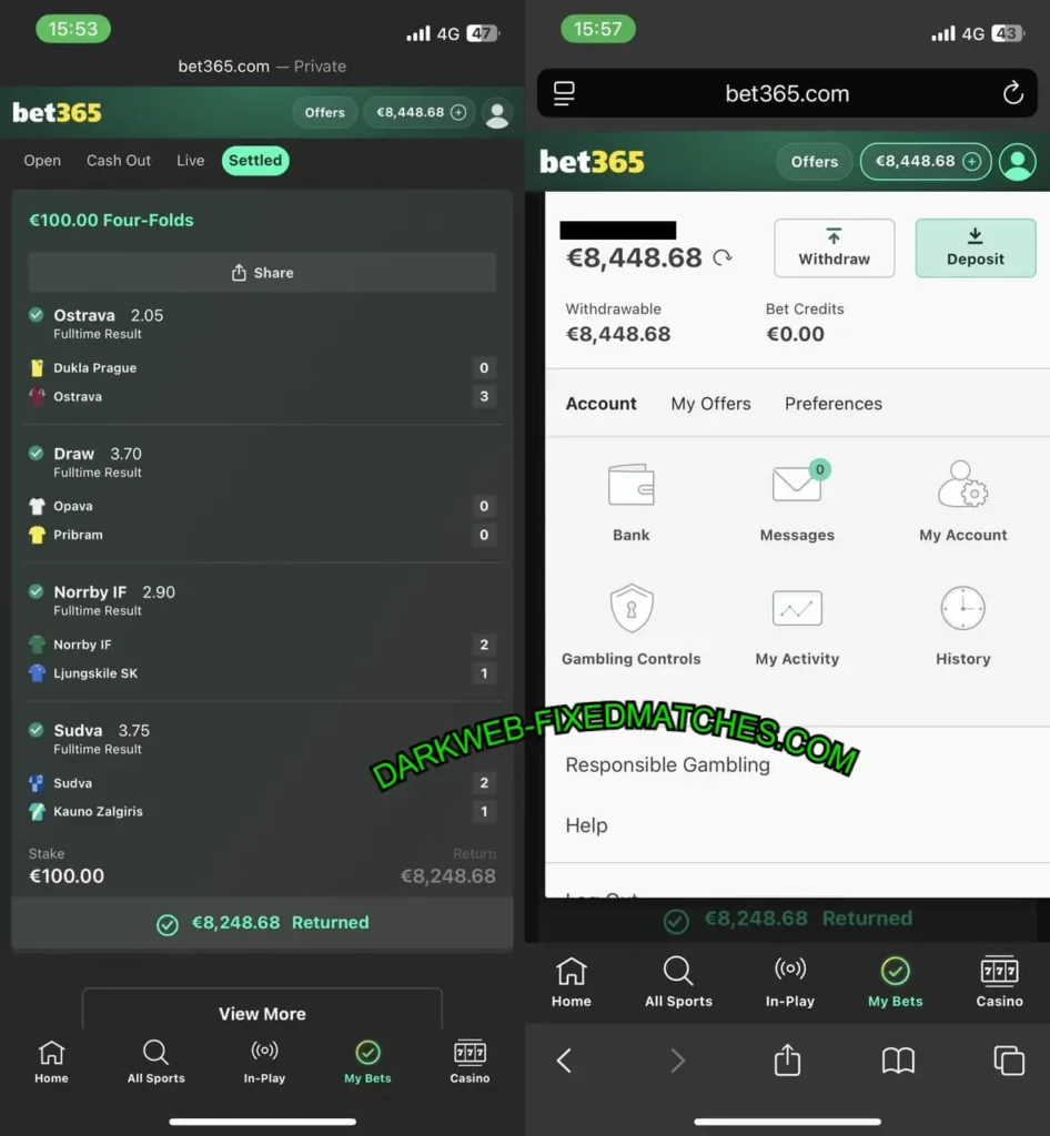 VIP DARK WEB FOOTBALL TIPS 1X2