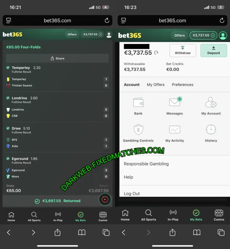 VIP DARK WEB MATCHES 1X2 TIPS